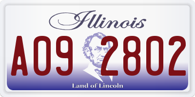 IL license plate A092802