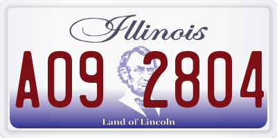 IL license plate A092804
