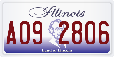 IL license plate A092806