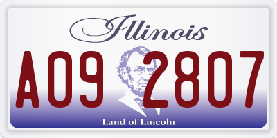 IL license plate A092807