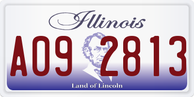 IL license plate A092813