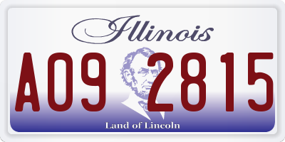 IL license plate A092815
