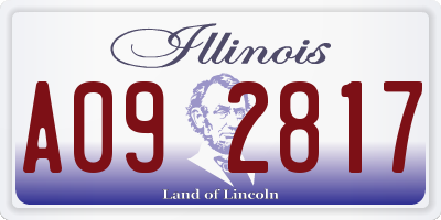 IL license plate A092817