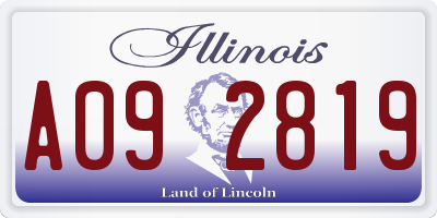 IL license plate A092819