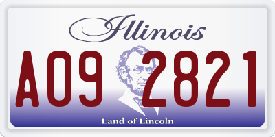 IL license plate A092821