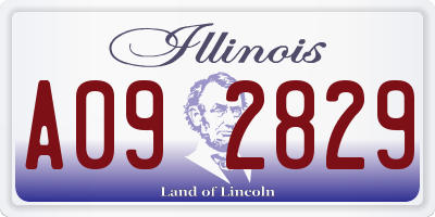 IL license plate A092829