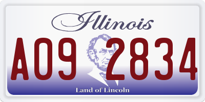 IL license plate A092834