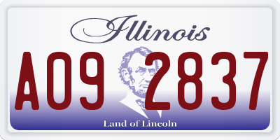 IL license plate A092837