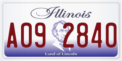 IL license plate A092840