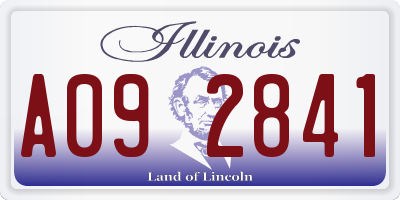 IL license plate A092841