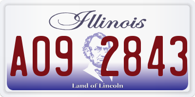 IL license plate A092843
