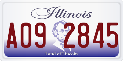 IL license plate A092845