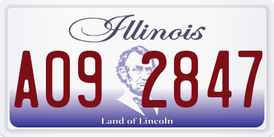 IL license plate A092847