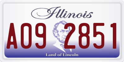 IL license plate A092851