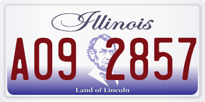 IL license plate A092857