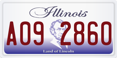 IL license plate A092860