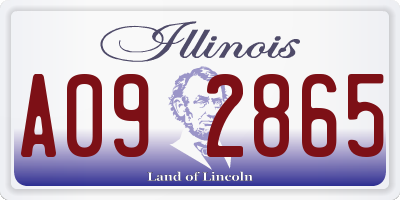 IL license plate A092865