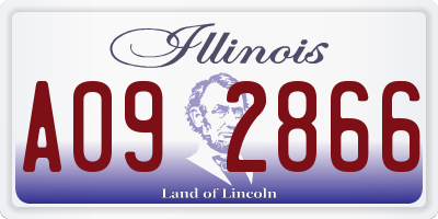 IL license plate A092866
