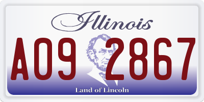 IL license plate A092867