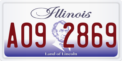 IL license plate A092869