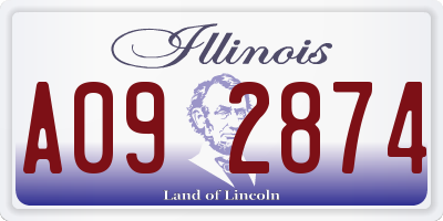 IL license plate A092874