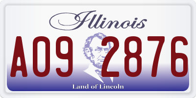 IL license plate A092876