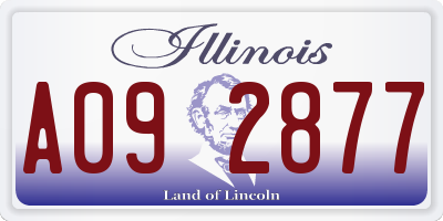 IL license plate A092877