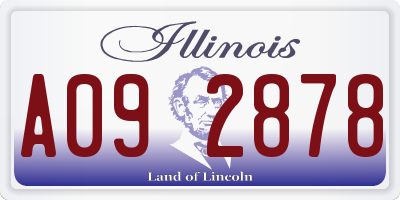 IL license plate A092878