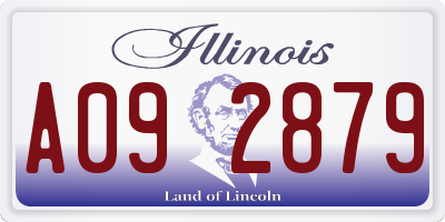 IL license plate A092879