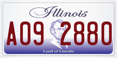 IL license plate A092880
