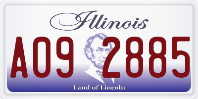 IL license plate A092885