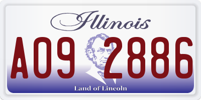 IL license plate A092886