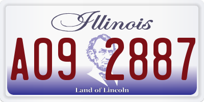 IL license plate A092887