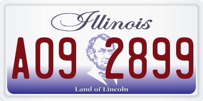 IL license plate A092899