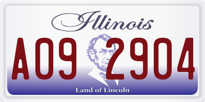 IL license plate A092904