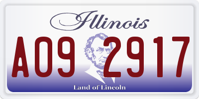 IL license plate A092917
