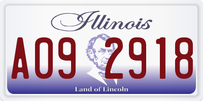 IL license plate A092918