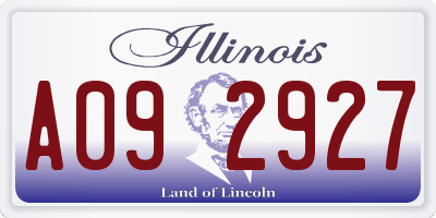 IL license plate A092927
