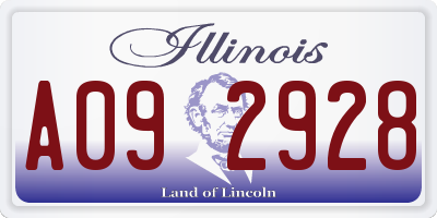 IL license plate A092928