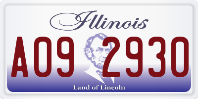 IL license plate A092930