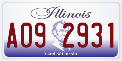 IL license plate A092931