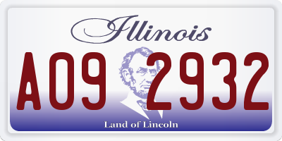 IL license plate A092932