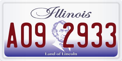 IL license plate A092933