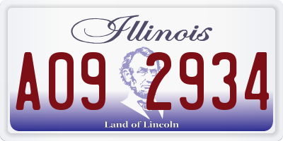 IL license plate A092934