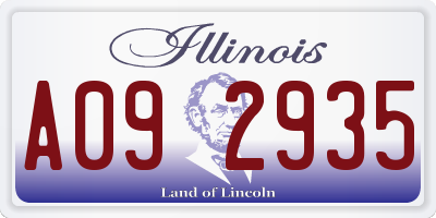 IL license plate A092935