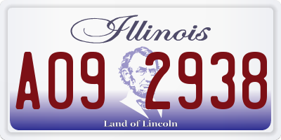 IL license plate A092938