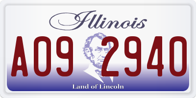 IL license plate A092940