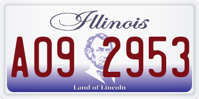 IL license plate A092953