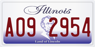 IL license plate A092954