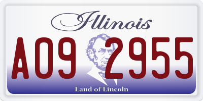 IL license plate A092955